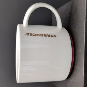 Starbucks 2012 Large White Stackable 16 oz Ceramic Coffee Mug .